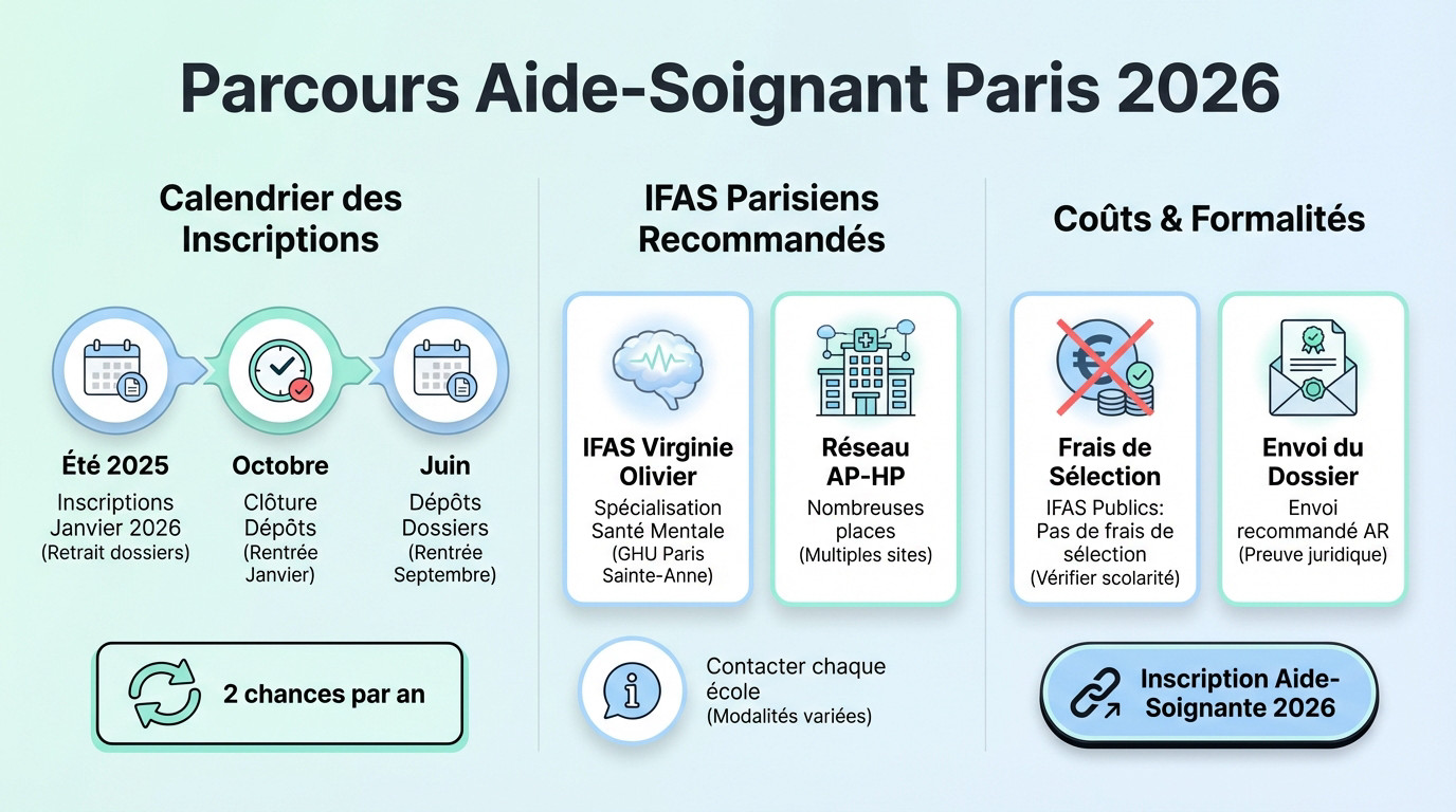 Calendrier des inscriptions et étapes clés pour devenir aide-soignant à Paris en 2026